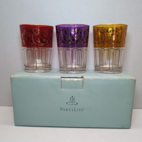 PartyLite Global Fusion Votive Holder Trio P8372 With Original Box - Picture 1 of 16